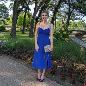 Aqua Blue Spaghetti Strap Sundress for Weddings